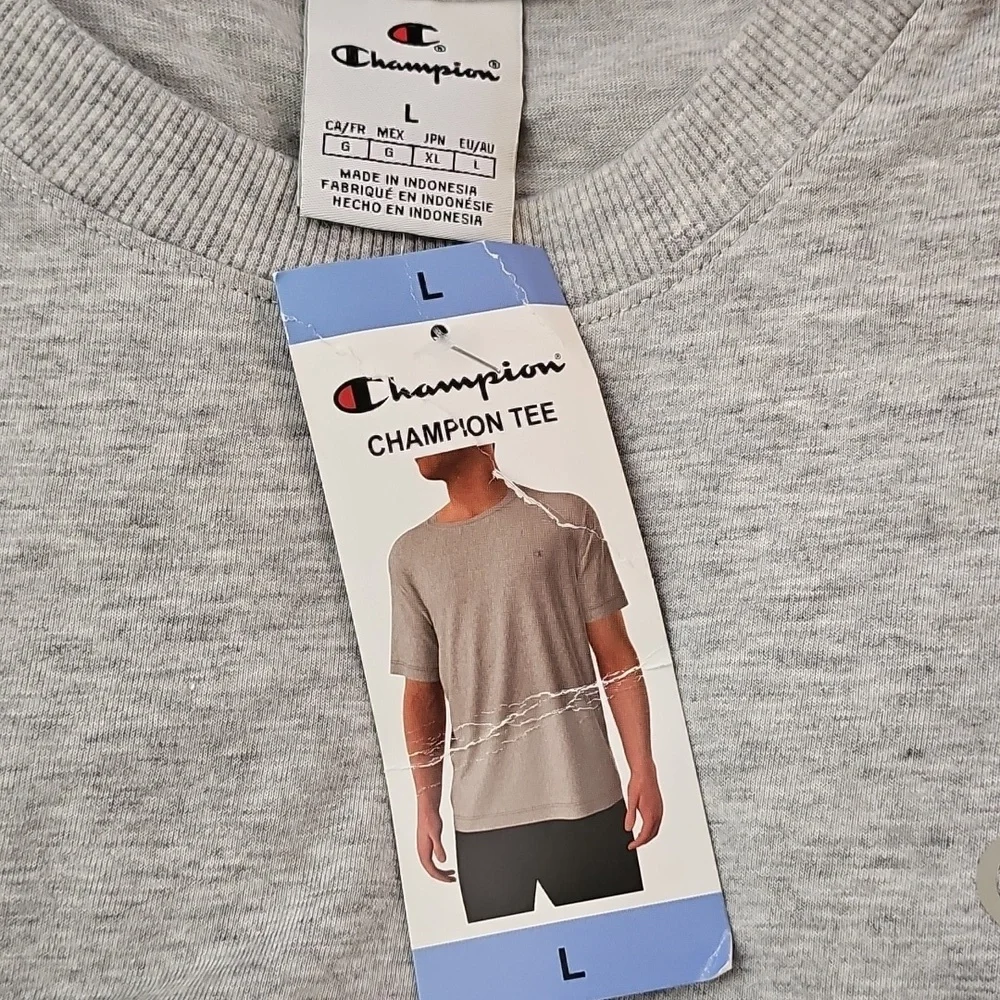 Champion Men's Short Sleeve Tee Length 30 Size L PTP 23 - Picture 6 of 7